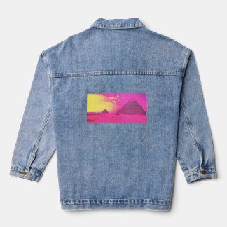 Pink Pyramids for Men T-Shirt Denim Jacket