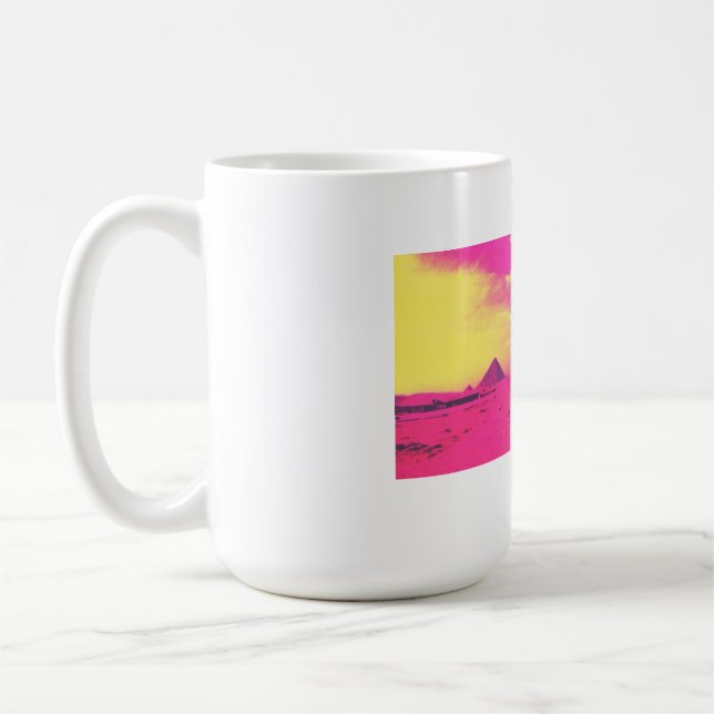 Pink Pyramids T-Shirt Tank Top Coffee Mug (Left)