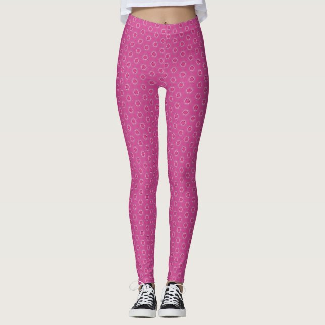 Pink Pyrite Pattern design for Leggings (Front)