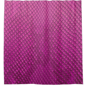 Pink Python: Snake Skin Texture. Shower Curtain