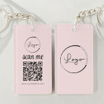 Pink QR Code Business Logo Promotional<br><div class="desc">Promote your brand on-the-go with this QR Code Business Logo Promotional Keychain. Featuring your custom business logo and a scannable QR code, this keychain offers an easy way for clients and customers to access your website, social media profiles, or promotional offers instantly. Perfect for handing out at events, trade shows,...</div>