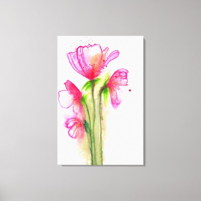 Pink Quartet Canvas Print (Front)