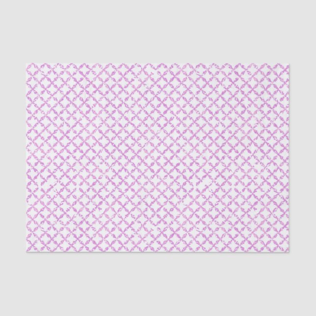Pink Quatrefoil Pattern Tissue Paper (Front)