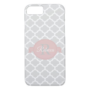 Pink Quatrefoil Personalised Case-Mate iPhone Case