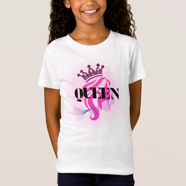 Pink Queen Crown Design – Confident Feminine Power T-Shirt (Front)