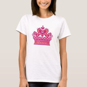 Pink Queen Hearts Crown T-shirt