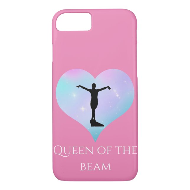 Pink Queen Of The Beam Gymnastics iPhone iPad Case (Back)