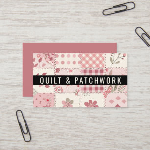 Pink Quilt Patchwork Handmade Clothing  Business Card