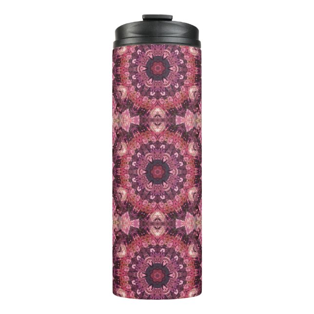 pink quilt thermal tumbler (Front)