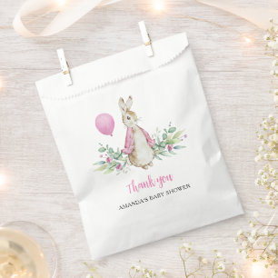 Pink Rabbit Baby Shower Favour Bags