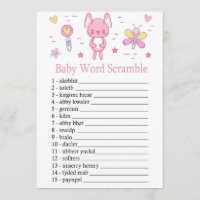 Pink Rabbit Baby Word Scramble Game