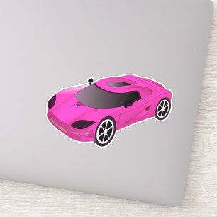 Pink Race Car Contour