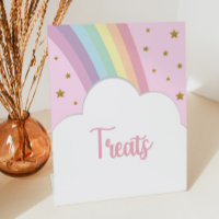 Pink Rainbow and Stars Treats Party Table