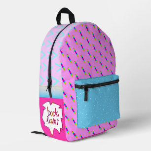Pink rainbow book lover artsy Backpack