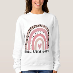 Pink Rainbow Breast Cancer Awareness Sweatshirt