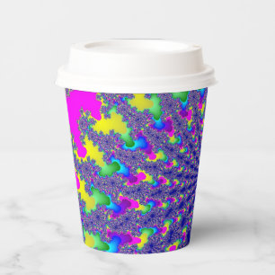 Pink Rainbow Burst Paper Cups