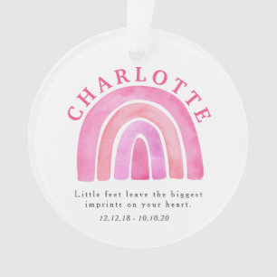 Pink Rainbow Child Remembrance Ornament