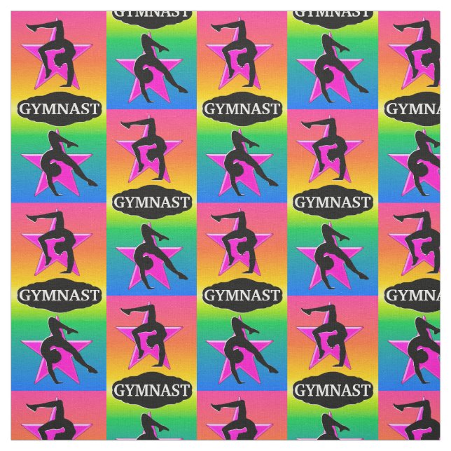PINK RAINBOW GYMNAST FABRIC (Swatch)