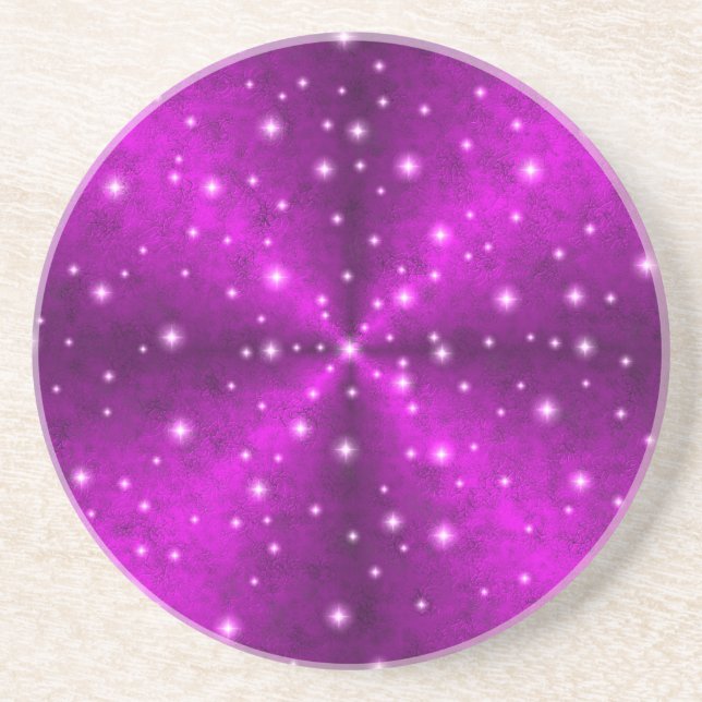 Pink Rainbow in Elephant Skin Leather optics Coaster (Front)