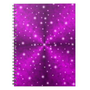 Pink Rainbow in Elephant Skin Leather optics Spiral Notebook