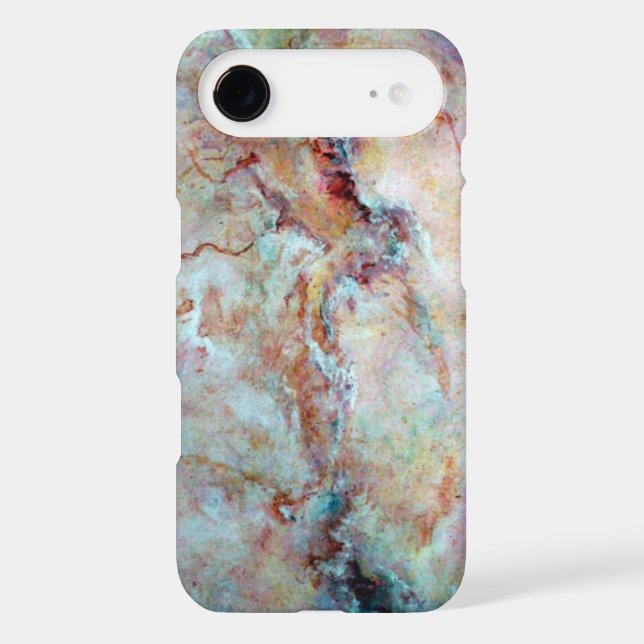 Pink rainbow marble stone finish Case-Mate iPhone case (Back)