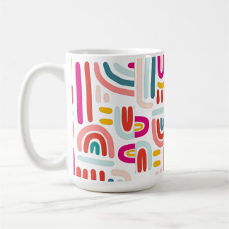 Pink Rainbow Mug – Cute Soft Pastel Coffee Cup