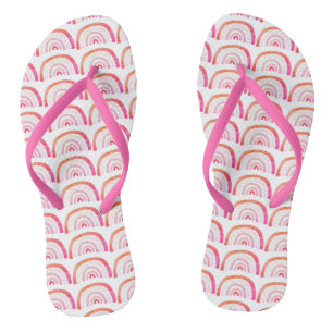 Pink Rainbow Pattern Jandals