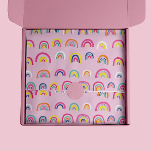 Pink Rainbow Pattern Tissue Paper