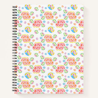 Pink rainbows and Swirls Notebook