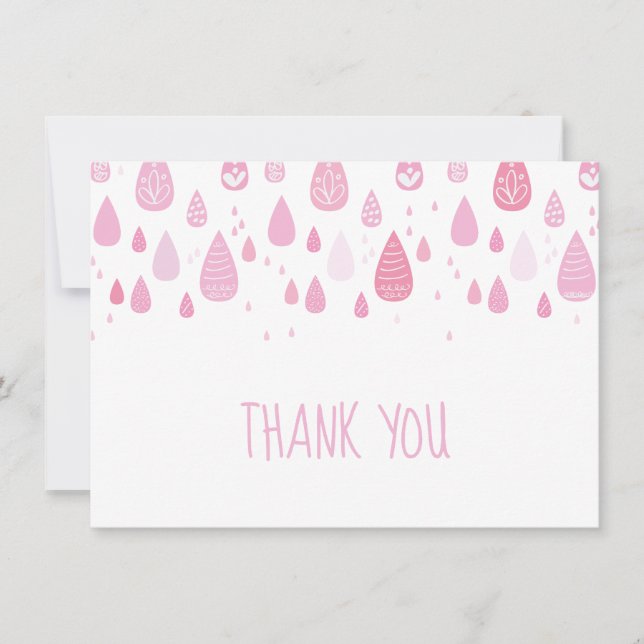 Pink Raindrops Thank You (Front)