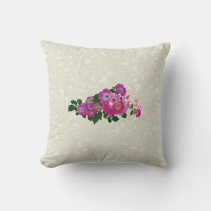 Pink Rambler Rose Cushion
