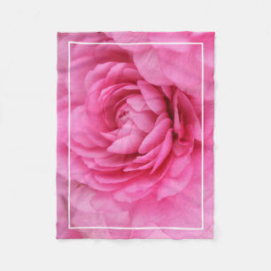 Pink Ranunculus Fleece Blanket
