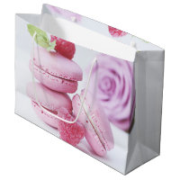 Pink Raspberry Macarons French Pastry Photo