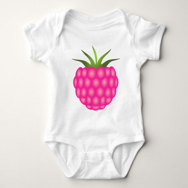 Pink Raspberry or Just Berry Baby Bodysuit (Front)
