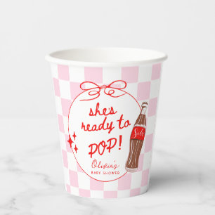 Pink Ready To Pop Soda Pop Cola Baby Shower Paper Cups