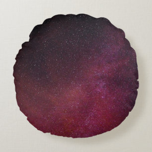 Pink, red, and black digital wallpaper round cushion