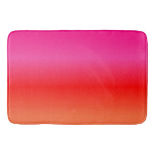 Pink,  Red and Orange Gradient Bath Mat