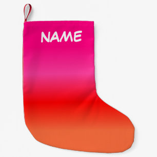 Pink,  Red and Orange Gradient Christmas stocking
