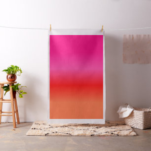 Pink, Red and Orange Gradient Fabric