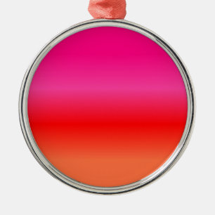 Pink, Red and Orange Gradient Metal Tree Decoration