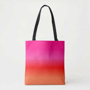 Pink, Red and Orange Gradient tote bag