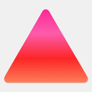 Pink, Red and Orange Gradient Triangle Sticker