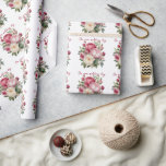 Pink, Red and White Peonies Wedding Bouquet Wrapping Paper<br><div class="desc">Pink,  red and white peonies wedding bouquet on a white background.  This wrap is available in all sizes of rolls.  
You can wrap small gifts or really large ones depending on the size you choose.</div>