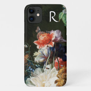 PINK RED ANEMONES WHITE FLOWERS,BUTTERFLY MONOGRAM Case-Mate iPhone CASE