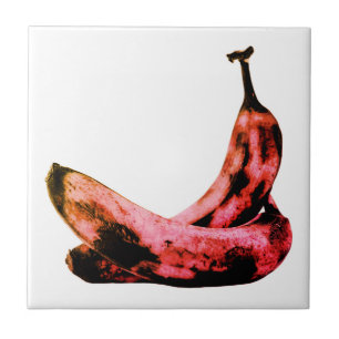 Pink Red Banana Pop Art Cool Unique Tile