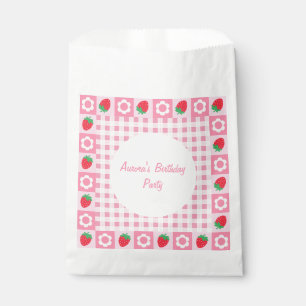 Pink & Red Berry First Birthday Party Favour Bags