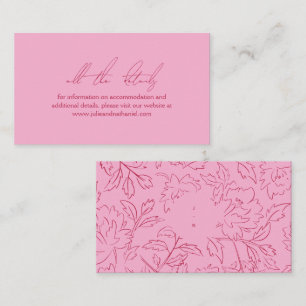 Pink + Red Botanical Colourful Website Card