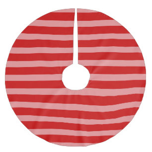Pink Red  Brushed Polyester Tree Skirt