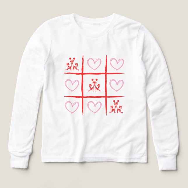 Pink & Red Cheer Tic-Tac-Toe Valentine's Day  (Design Front)