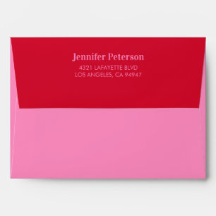 Pink Red Chic Birthday Envelope